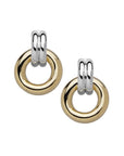 Gina 1" Earrings Two Tone side by side