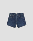 photo of denim shorts on a white background