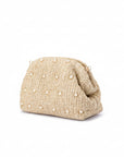 Kaia Studded Woven Clutch front/side