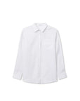White dress shirt on a white background