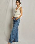 Maria V-Neck Tank Sugar full body