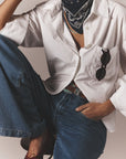 White Monroe Shirt close up