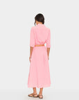 Hot Coral Boden Dress back