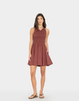 Adobe Brown Florie Dress full body front