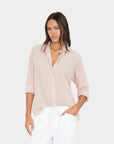 Burnt Sienna Stripe Beau Shirt front