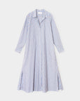Striped shirt dress on a light gray background