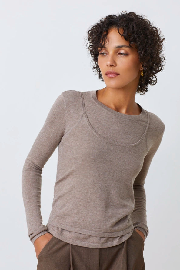 Prava Two-Piece Top front view, untucked