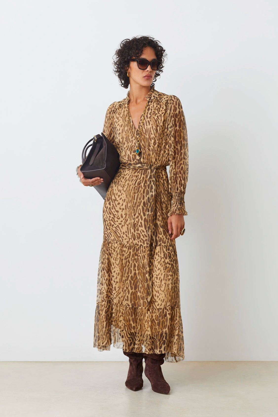 Cosmos Leopard Dress front