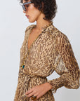 Cosmos Leopard Dress close up