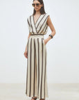 Loane Short Striped Top full body front