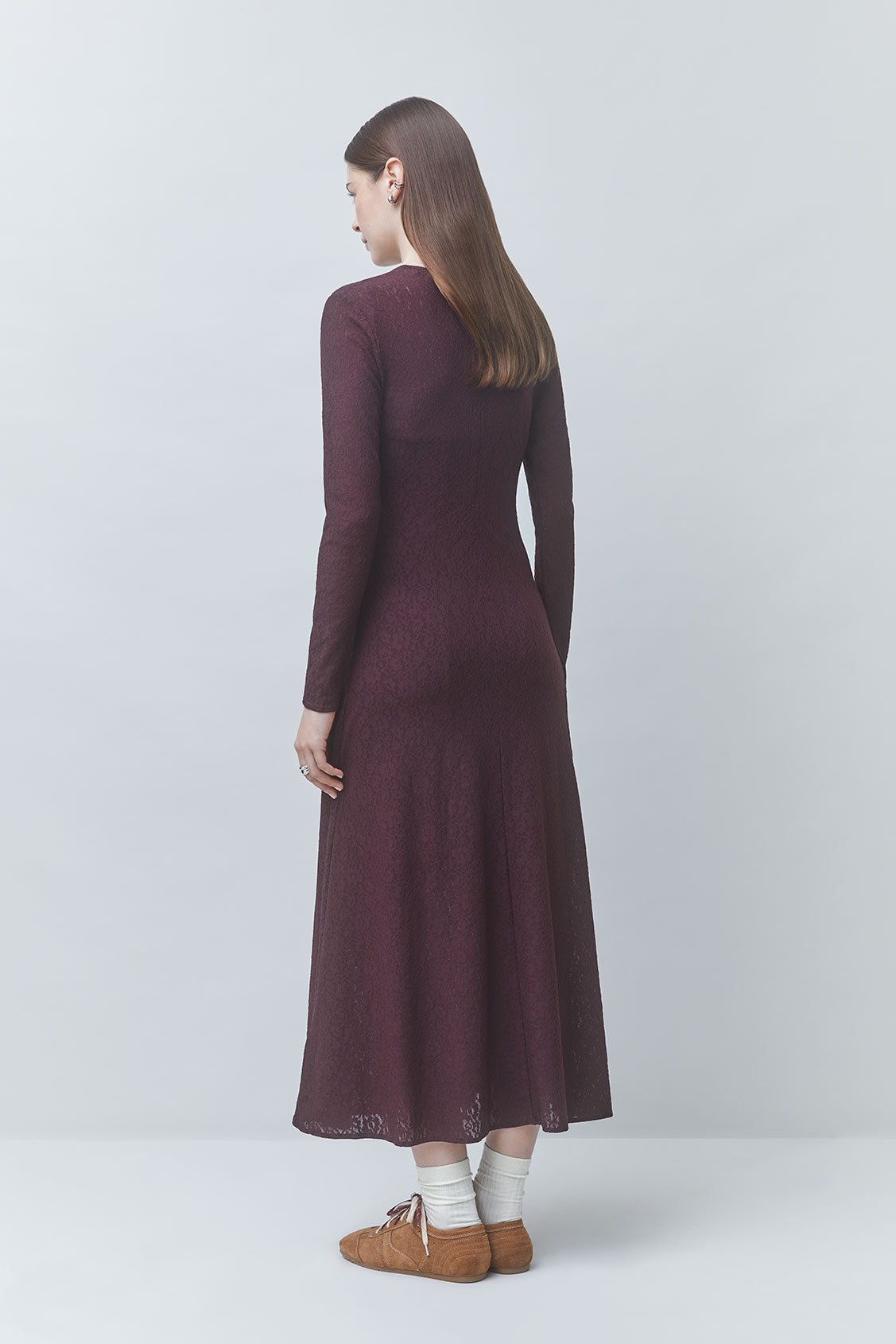 Calixt Dress back and partial side view on model