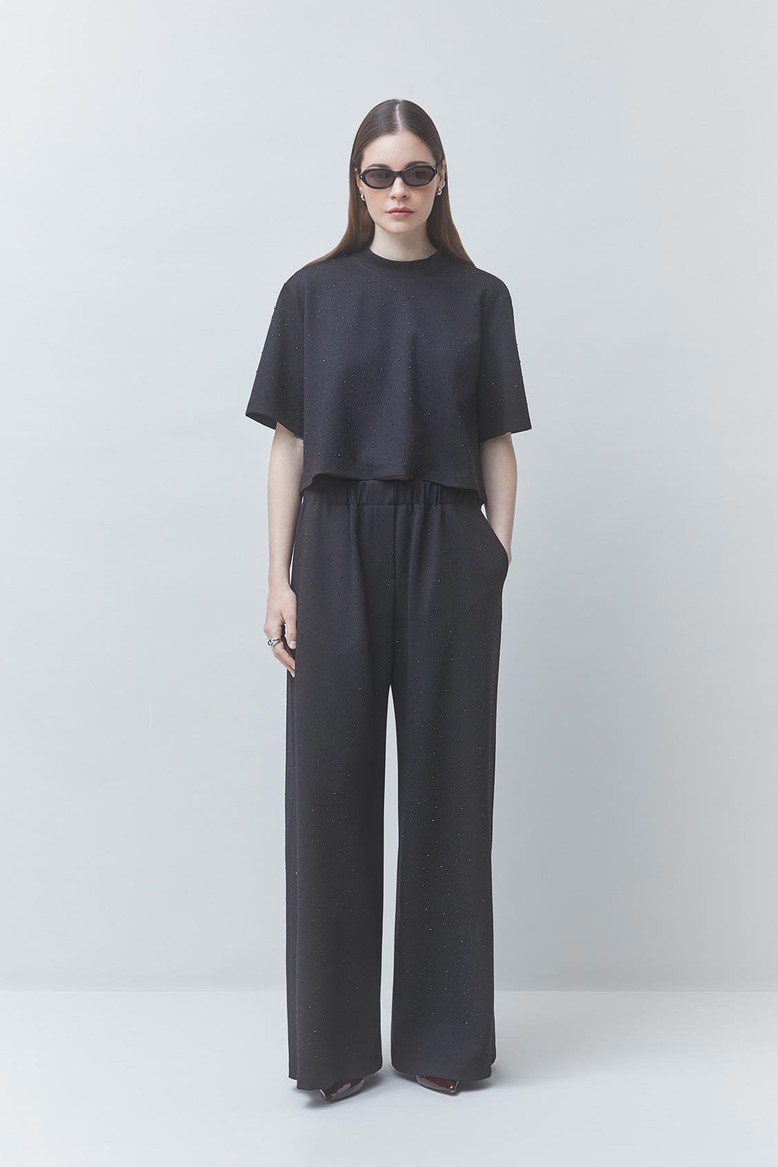 Jukebox Pant full body front view on model