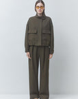 Dona Jacket full body front view on model