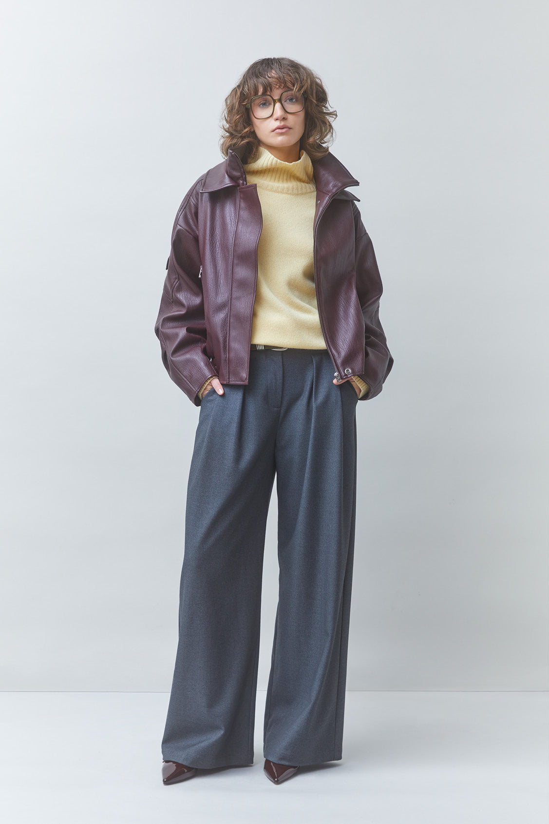 Early Jacket full body front view on model