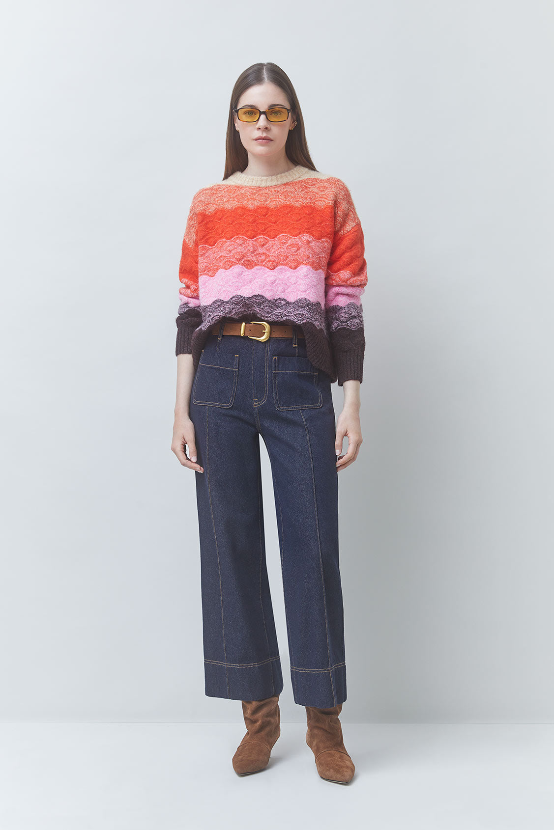 Panayo Sweater full body front view on model