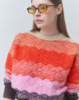 Panayo Sweater close up front view on model