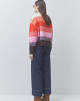 Panayo Sweater full body back and partial side view on model