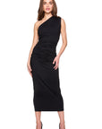 One Arm Gathered Dress front