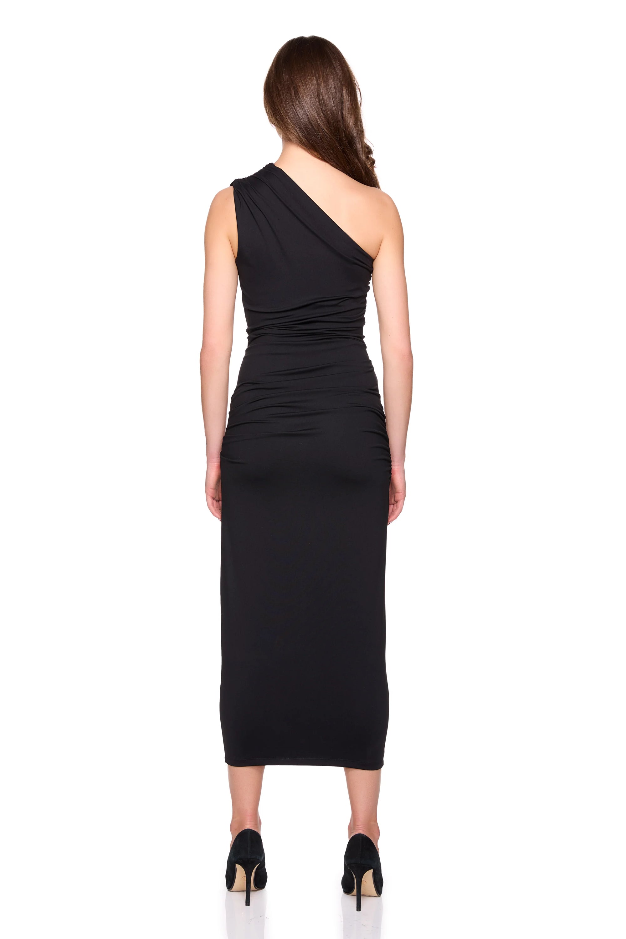 One Arm Gathered Dress back