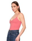Very V String Bodysuit side view with jeans