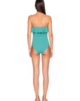 Swim Ruffle V Wire One Piece full body back