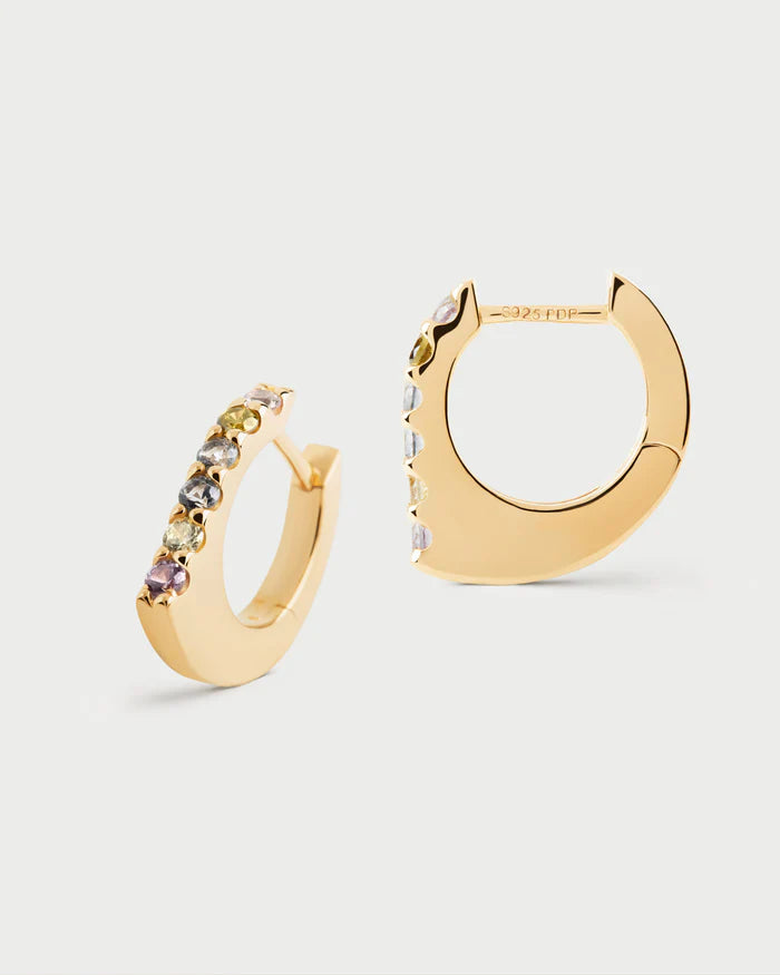 Multicolor Oda Hoops on white background