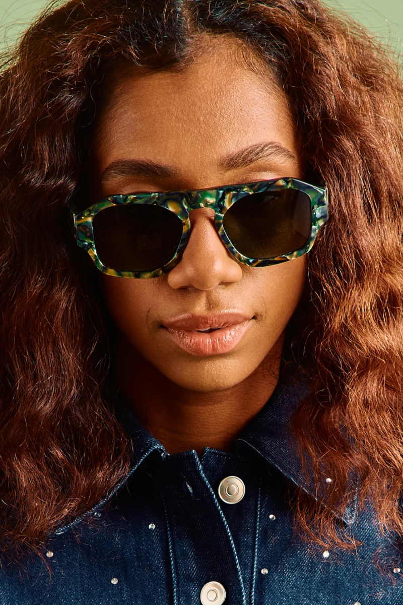 Sardine Louie Abalone Rizz Sunglasses front on model