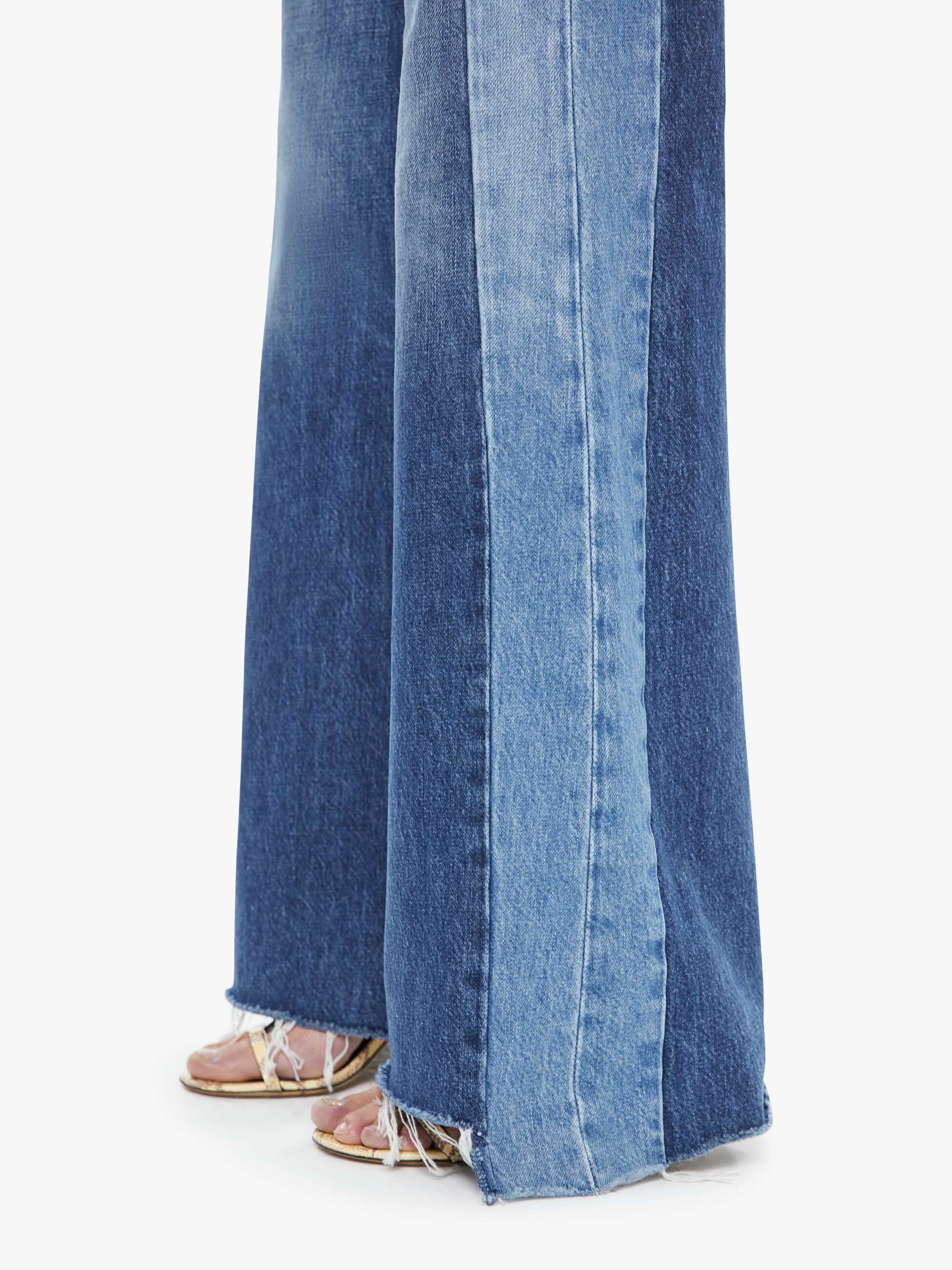 The Tux Sidestepper Sneak Fray extreme close up of leg panel