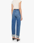 The Half Pipe Ankle Cuff Fray in Get Two Birds Stoned back view on model
