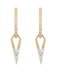 Pair of Classic Open Dagger Charms front view on white background