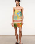 Laura Linen Mini Dress full body front