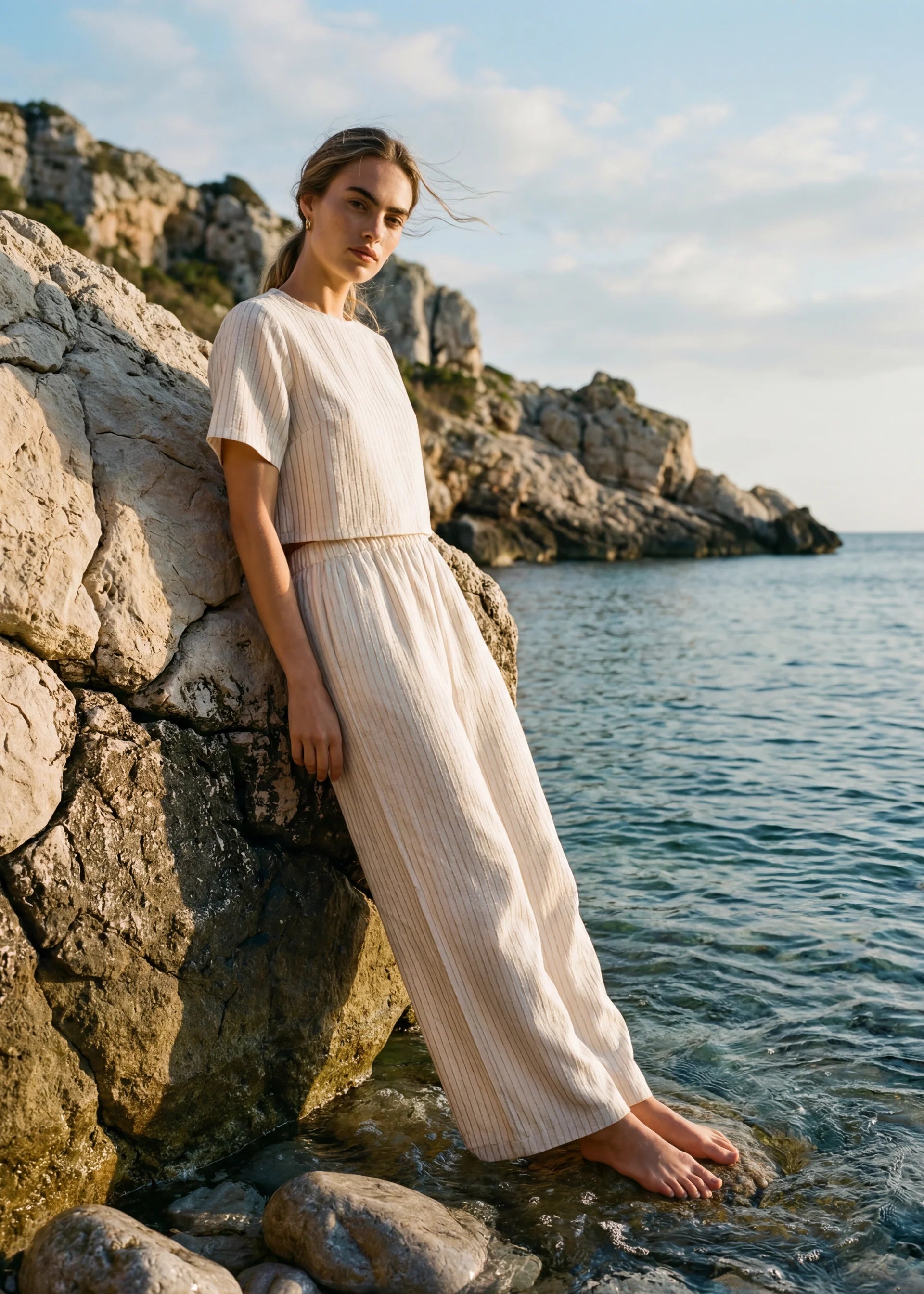 Lima Metallic Cotton Pant side