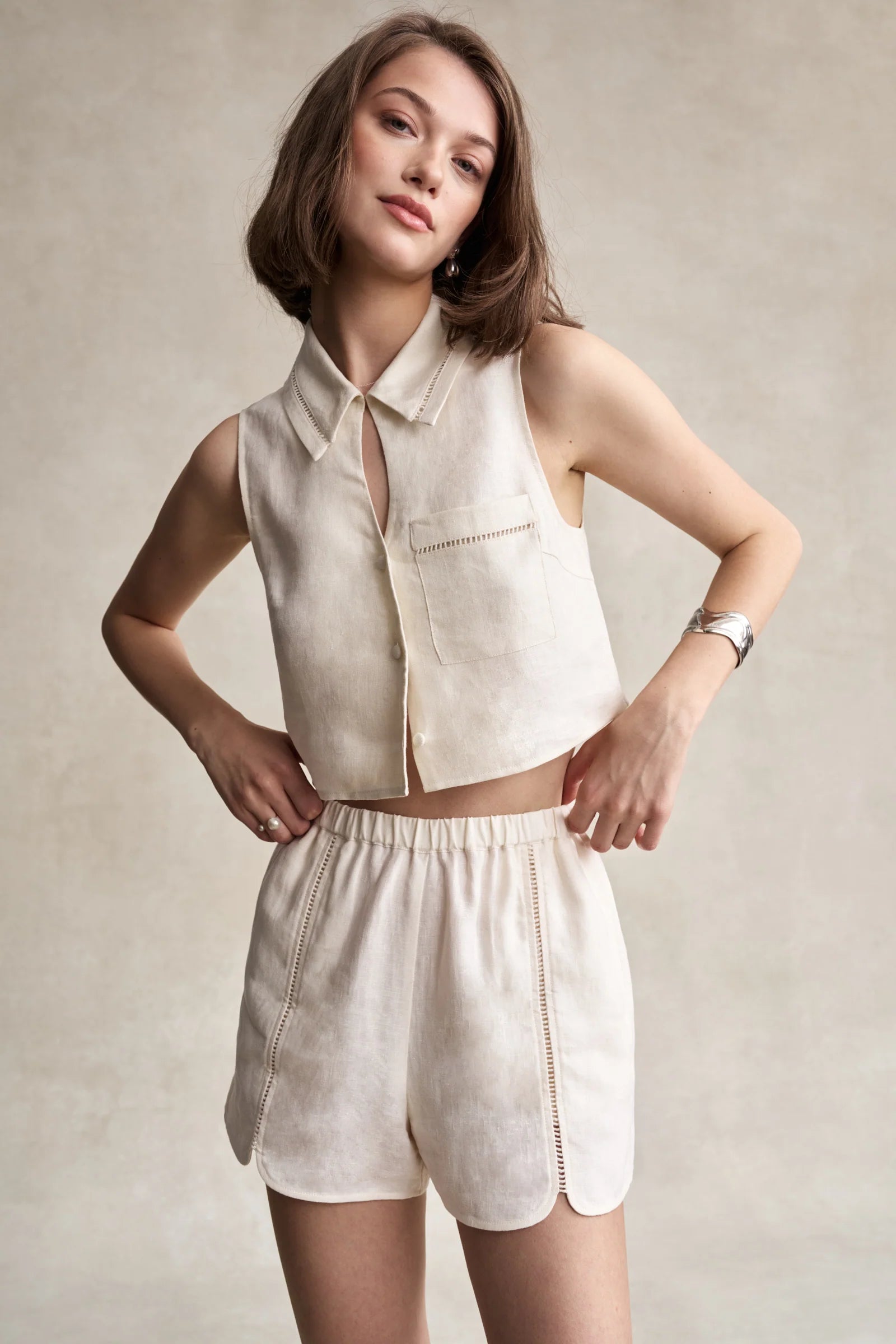 Rosalie Top and Clover Shorts close up front