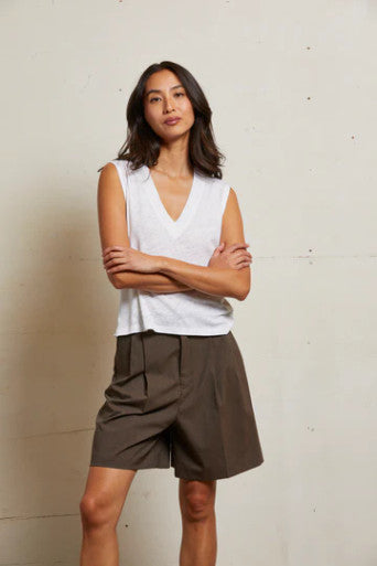 Perfect White Tee Lucy Tank arms crossed