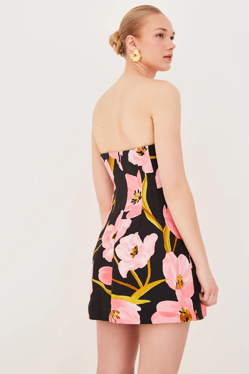 Ines Strapless Mini Dress back and side view