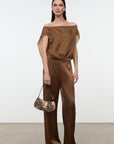 Ollie Bag Fawn Haircalf full body view