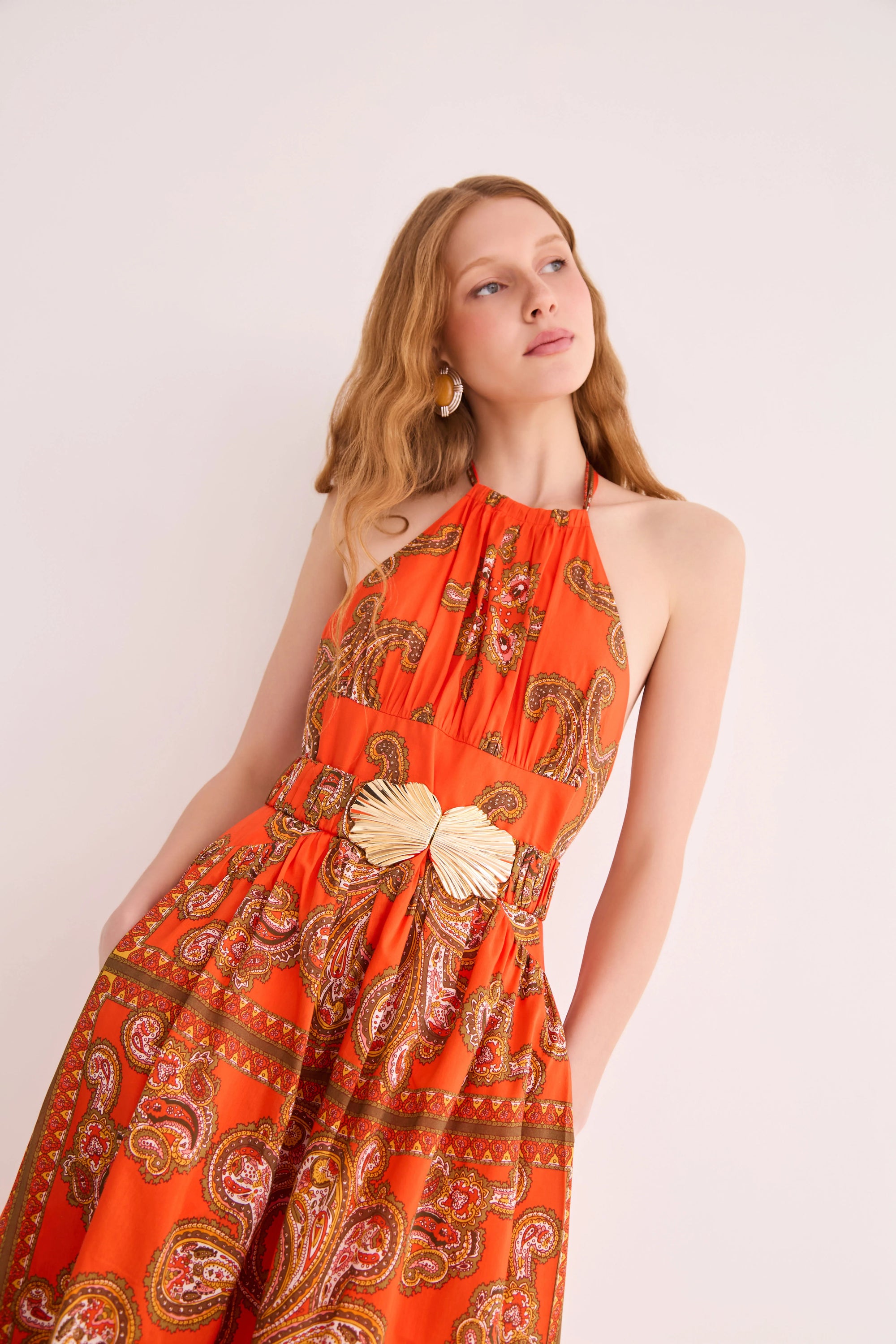 Dena Dress front view close up on model