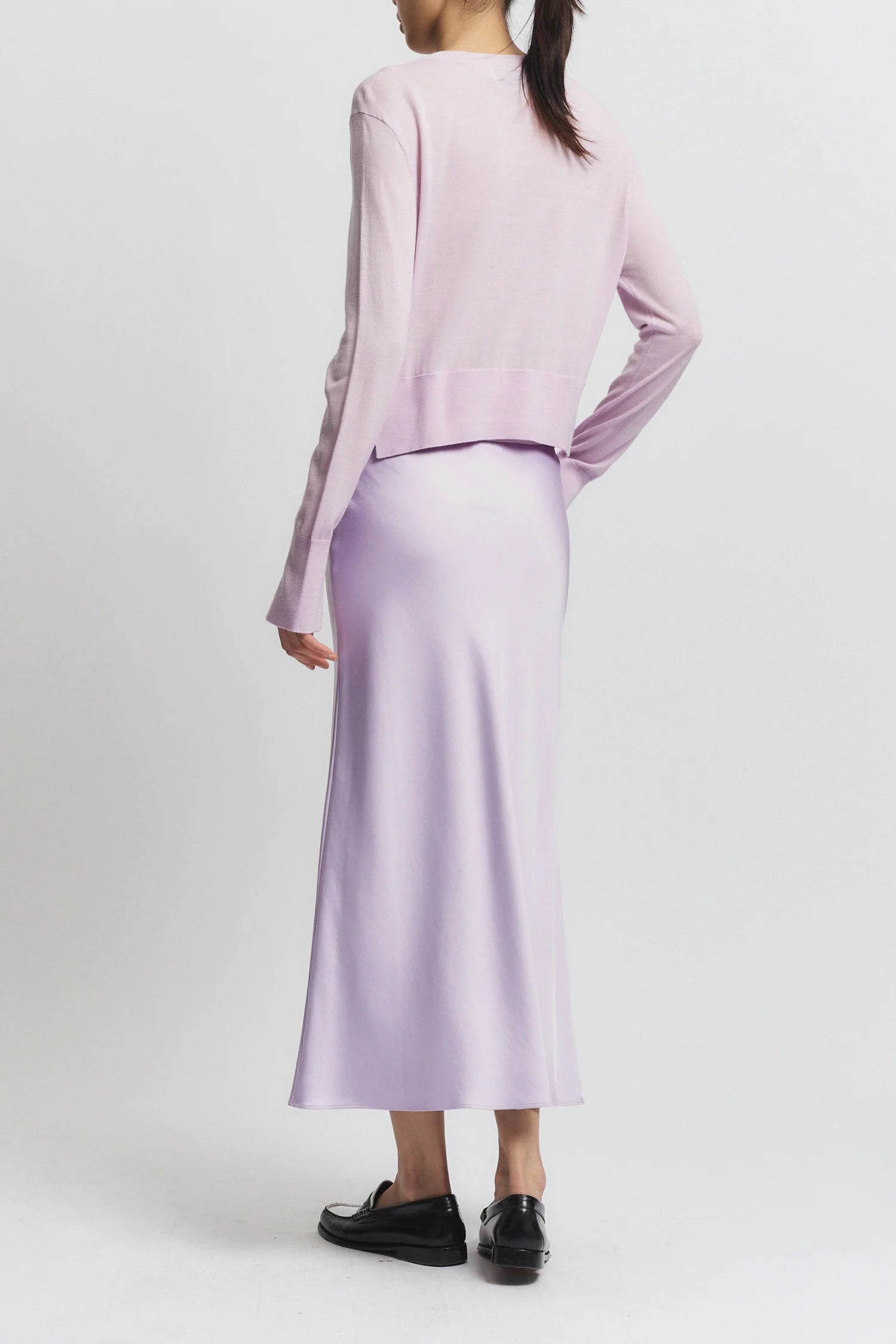 Talia Charmeuse Skirt back