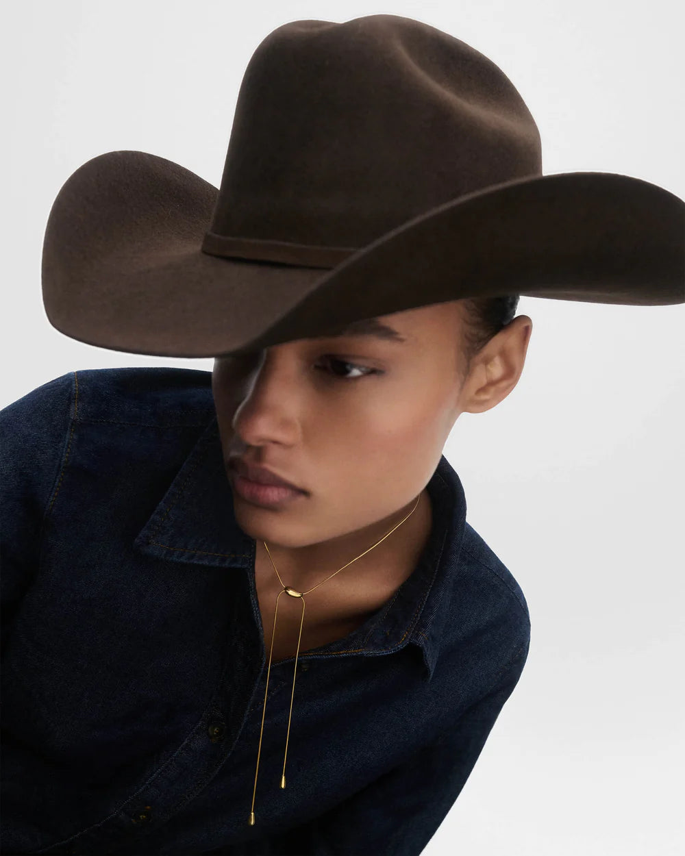 Rodeo Slider Necklace on neck