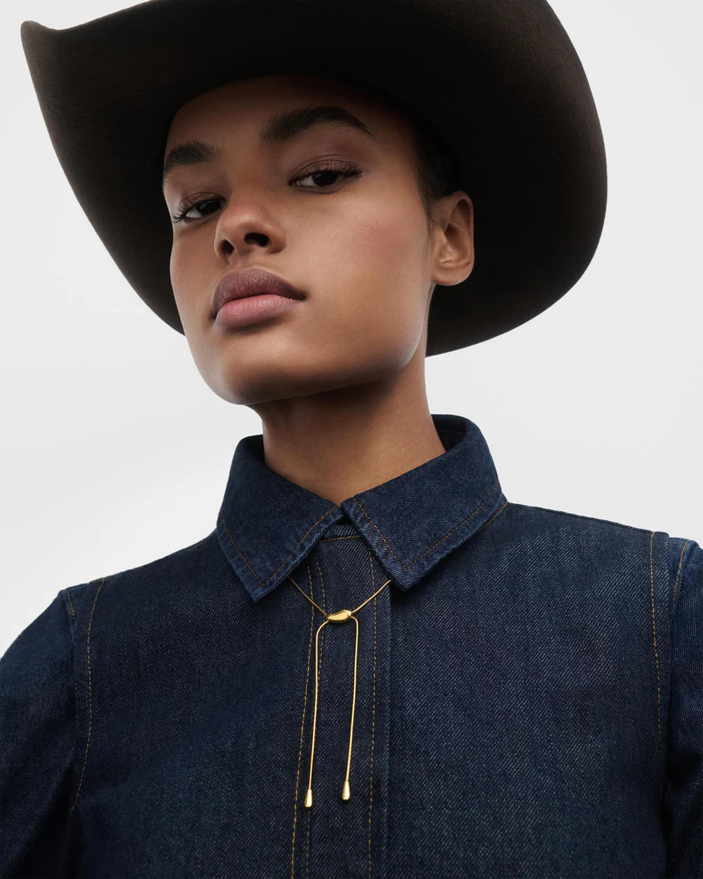 Rodeo Slider Necklace on model