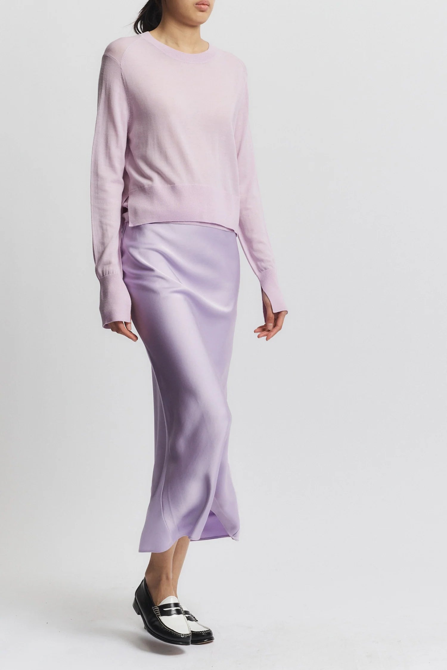 Talia Charmeuse Skirt front/side