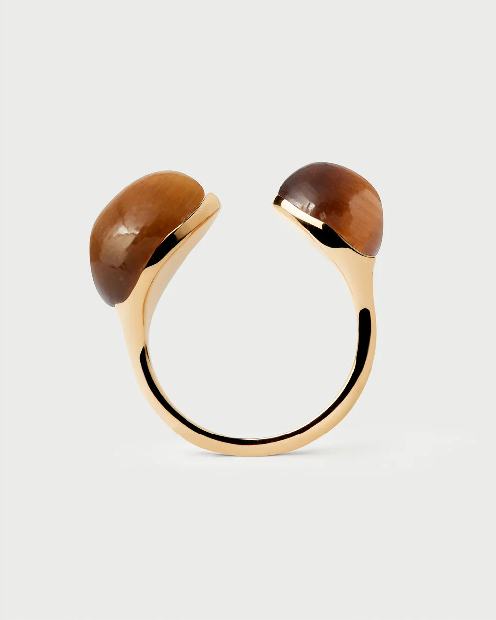 Tiger Eye Gravity Ring close up