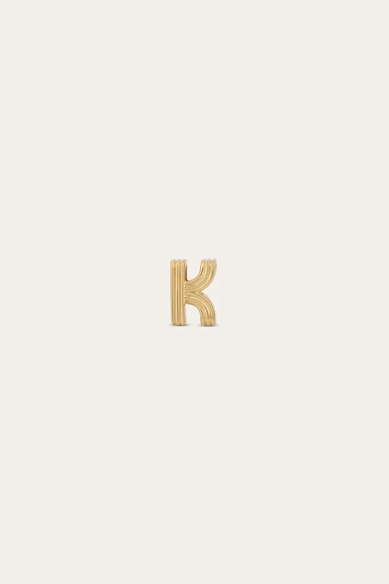 Groovy Initial Mini Bead - Letter K by itself