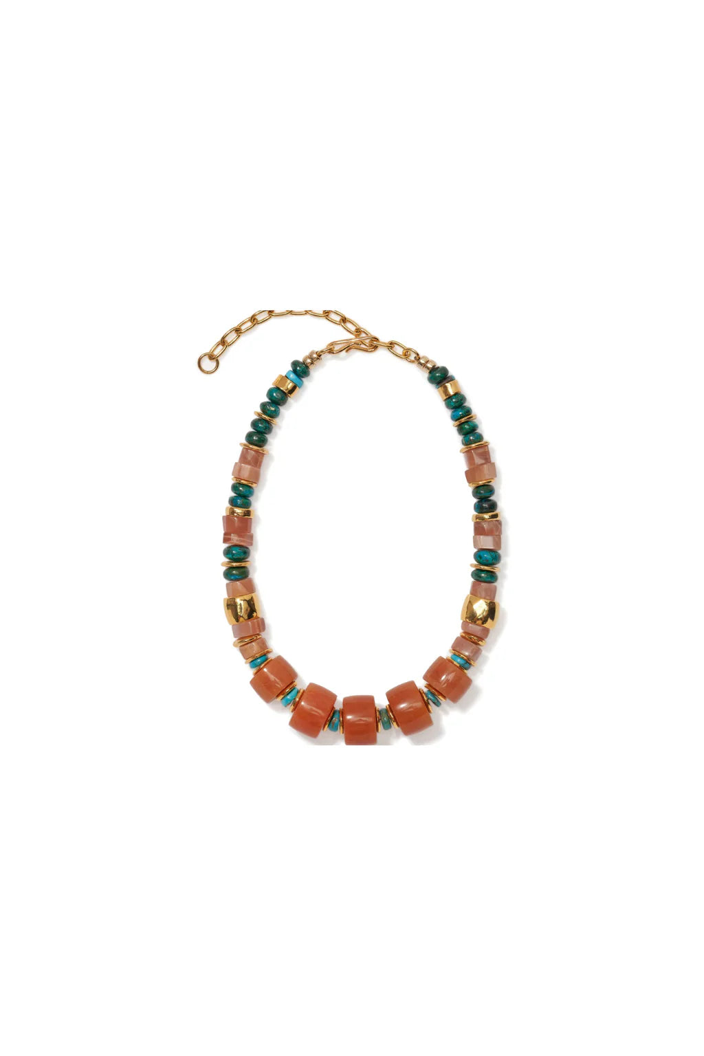 granada necklace on white background