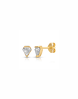 Leona Stud Earrings front and side view