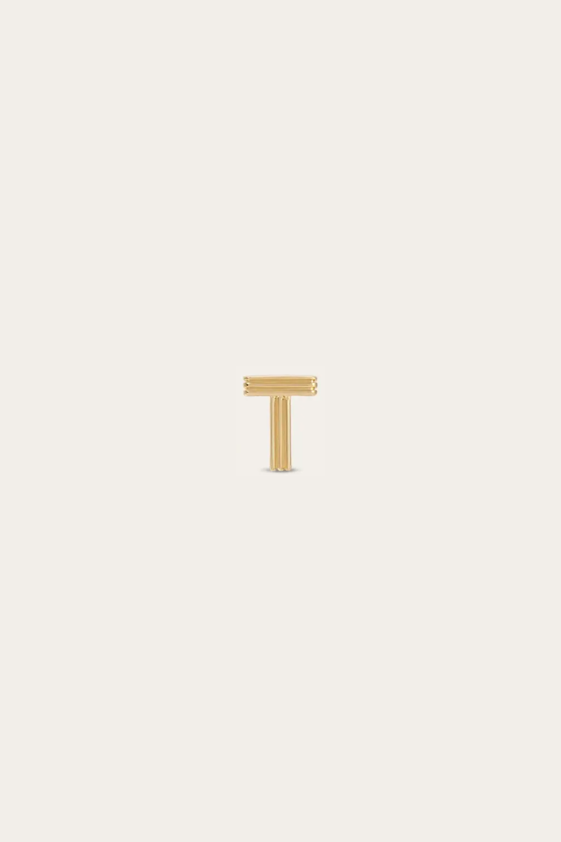 Groovy Initial Mini Bead - Letter T by itself
