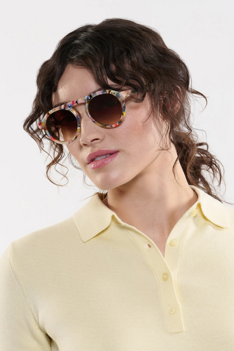 Krewe Cameron Gelato Sunglasses on heart face shape