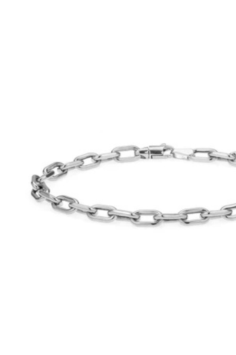 Adina Reyter 4mm Wide 7" Italian Chain Bracelet Silver close up