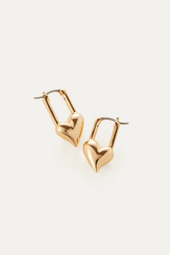 Jenny Bird Padlock Heart Earrings by itself