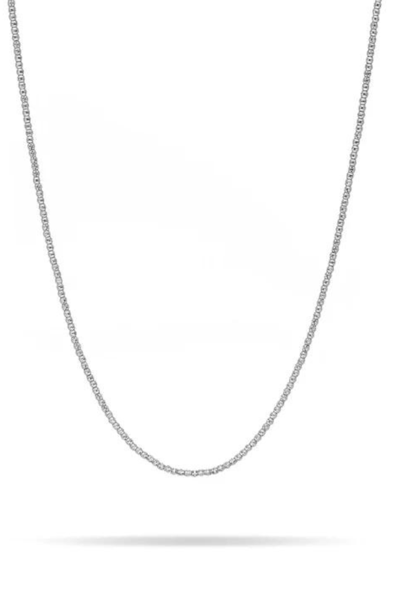 Adina Reyter Bead Chain Necklace Silver front